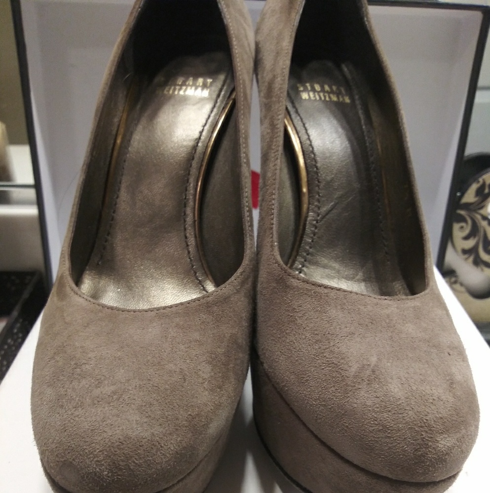 Stuart Weitzman Platform Suede Pumps